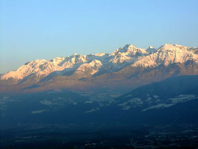 Blick von der Bastille in Grenoble