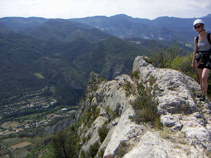 Pilier Ouest de l'Ascle, Blick nach Orpierre