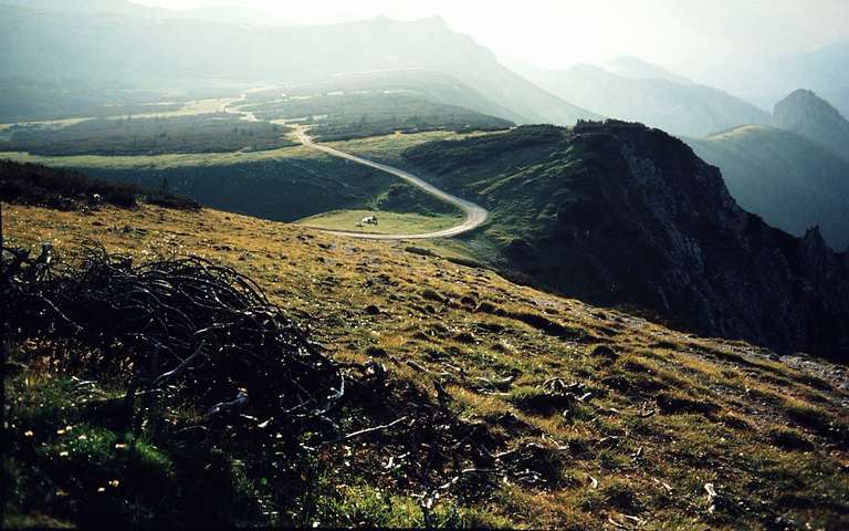 Mautstraße auf dem Schneealpe-Plateau 