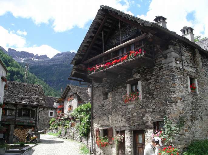 Villaggio di Sonogno in Valle Verzasca