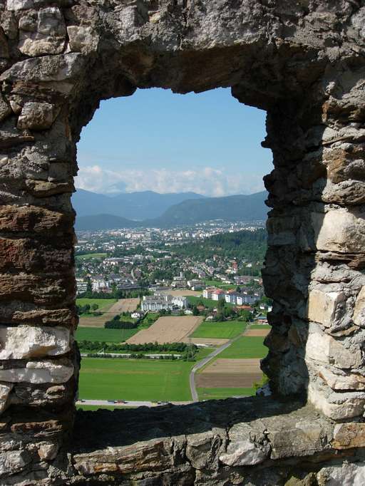 View from ruins of the Castle Landskron on Villach