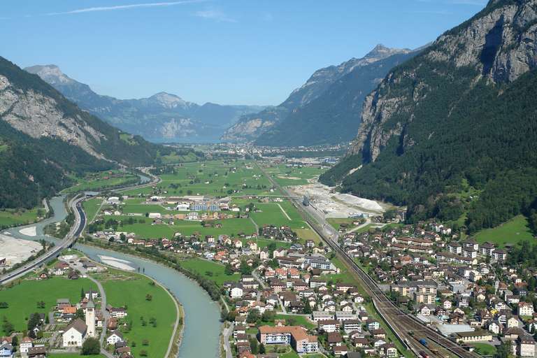 Erstfeld liegt inmitten der zwei Großbaustellen der NEAT für den Gotthard-Basistunnel