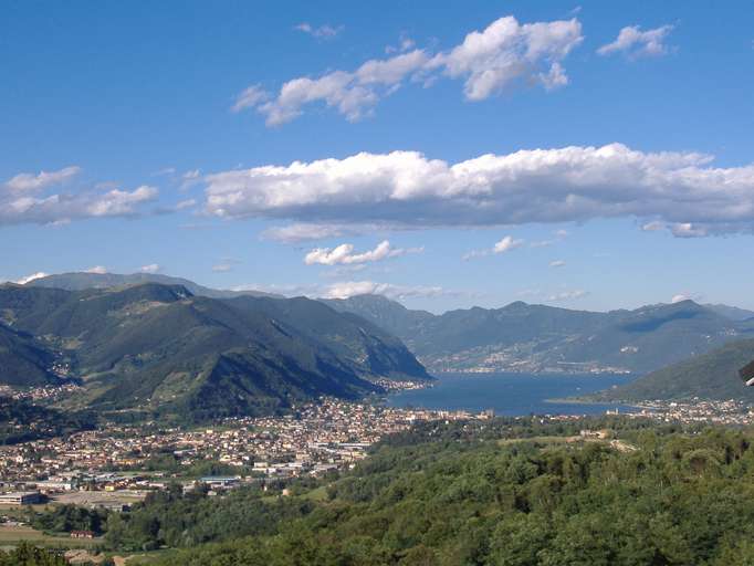 View on Sarnico at Iseo Lake