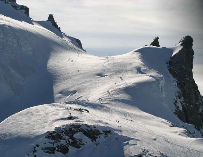 Tourengeher am Gran Paradiso (4.061m)