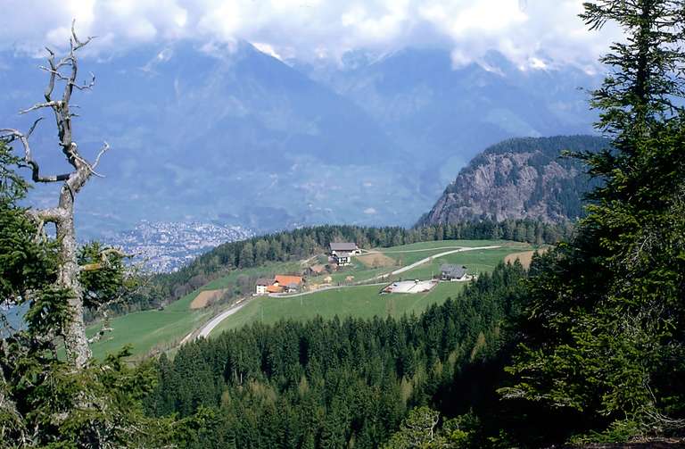 Blick von Hafling auf Meran