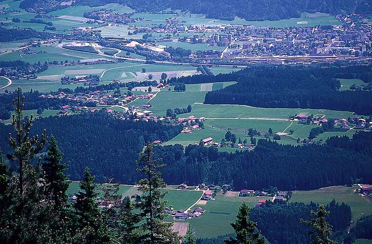 Angerberg con vista sulla città di Wörgl