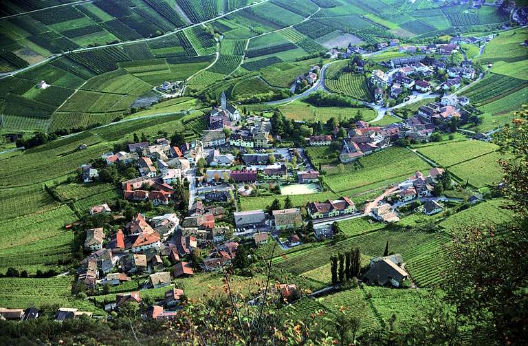 Kurtatsch, surrounded by vineyards