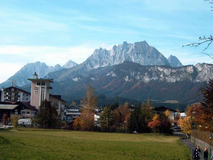 St. Johann in Tirol, view of Wilder Kaiser