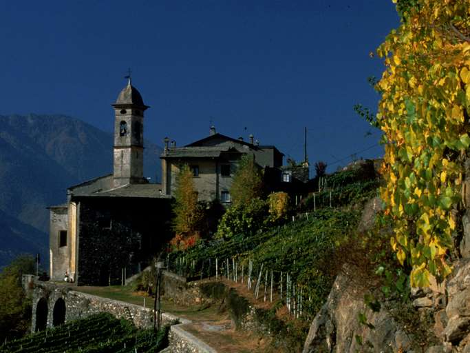 Sondrio, Sassella und Weinberg