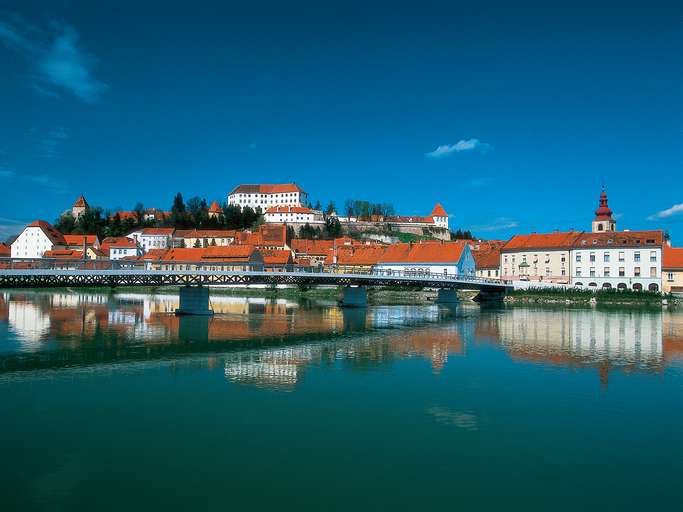 Ptuj and Drau/Drava river