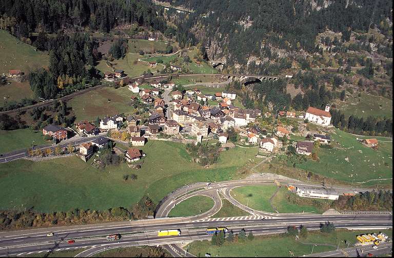 Wassen on the Gotthard route