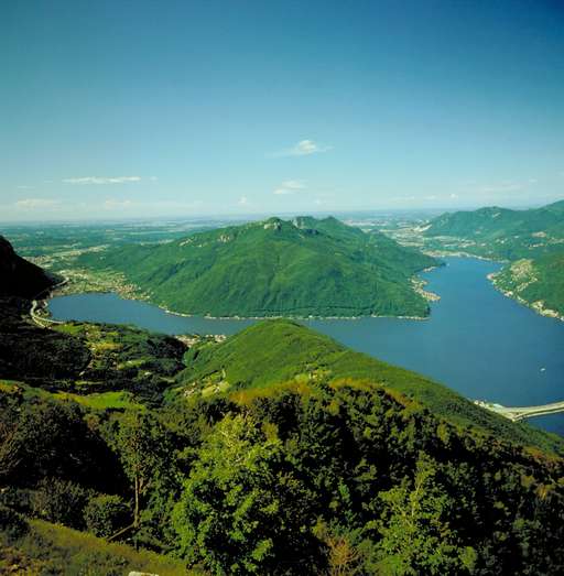 Lago die Lugano in der Region Mendrisiotto 