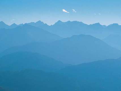 Gli Alpi bavarese a sud di Bad Toelz