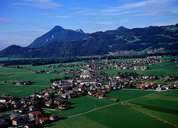 Ebbs von Süden, im Hintergrund Niederndorf (Bild: Tiroler Landesmuseum Ferdinandeum, Innsbruck)