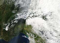 NASA TERRA/MODIS satellite image – yesterday