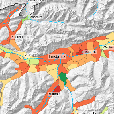 Entwicklung der versiegelten Flächen seit 2012